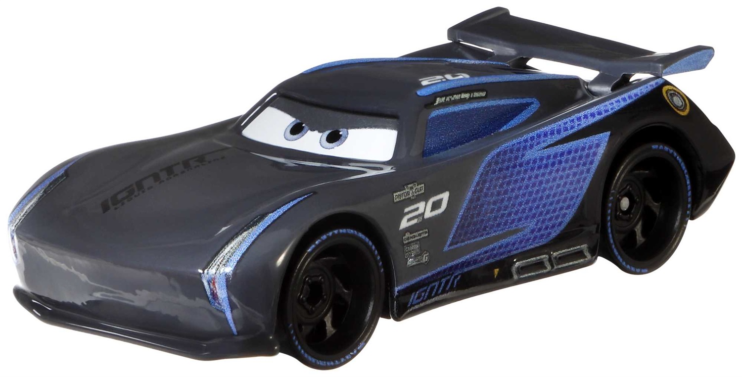 Mattel Jackson Storm Veicolo in Metallo 1:55 - Ispirato a Cars 3, Colore Nero/Blu, Licenza Originale Disney