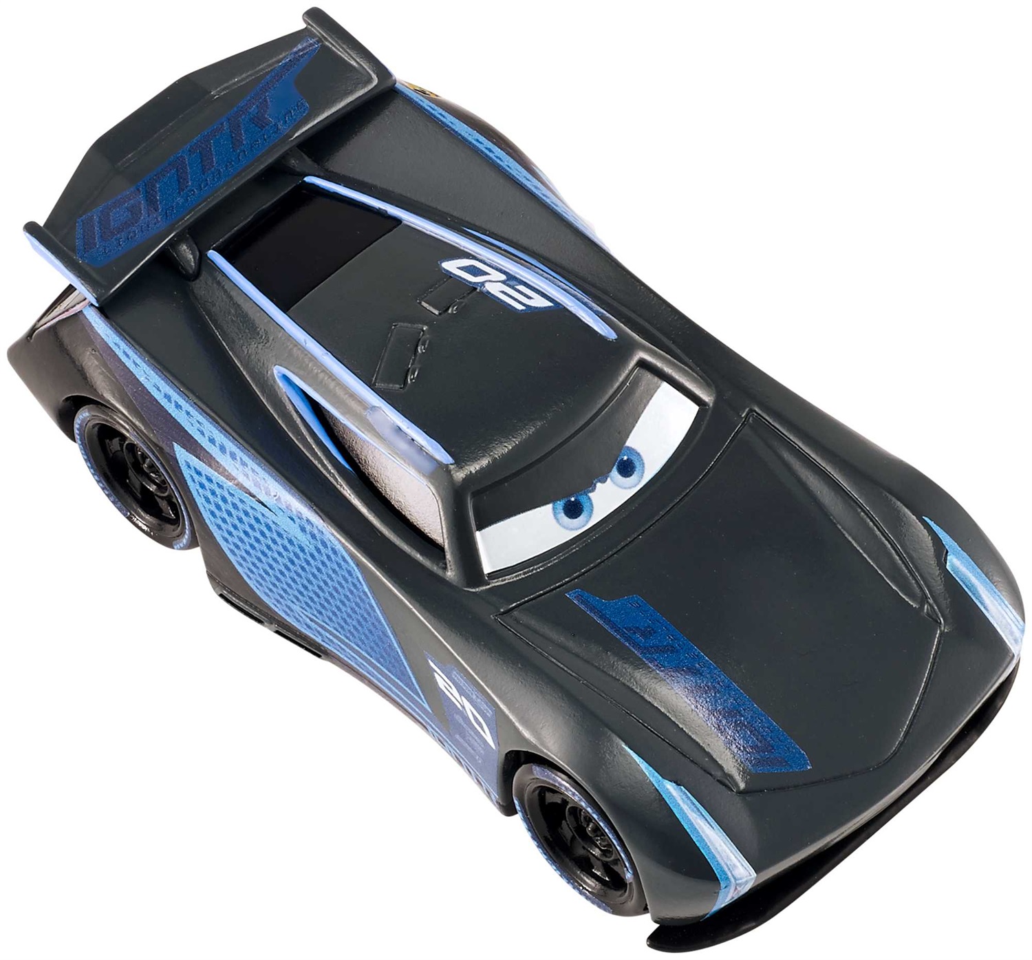 Mattel Jackson Storm Veicolo in Metallo 1:55 - Ispirato a Cars 3, Colore Nero/Blu, Licenza Originale Disney