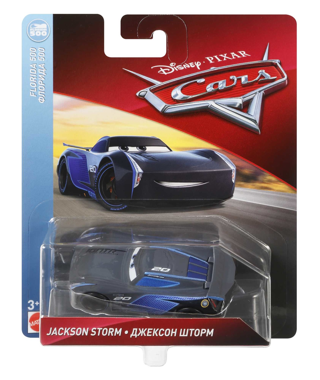 Mattel Jackson Storm Veicolo in Metallo 1:55 - Ispirato a Cars 3, Colore Nero/Blu, Licenza Originale Disney