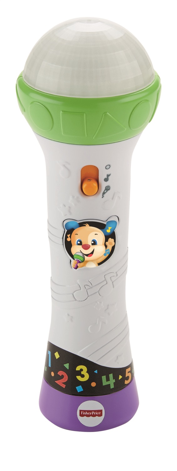Fisher-Price Microfono Baby Rock Ridi & Impara - Giocattolo Interattivo per Bambini 18 Mesi con 2 Modalità di Gioco, Registrazione e Canzoni Educative
