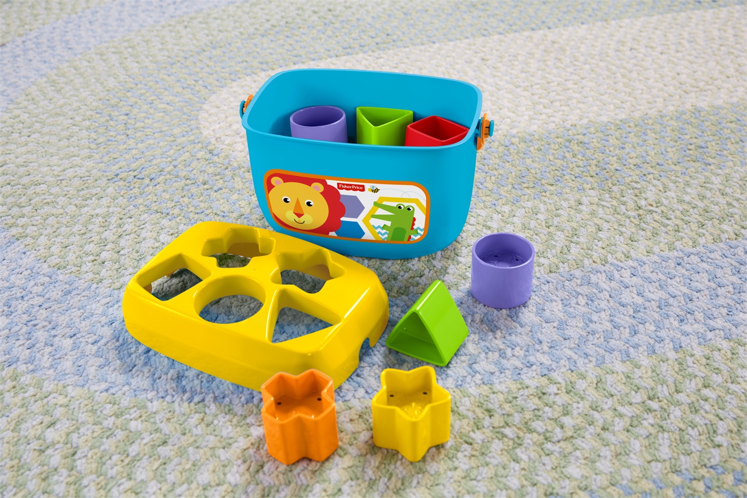 Fisher-Price Blocchi Assortiti FFC84 - 10 Blocchi Colorati con Forme Diverse, Giocattolo Impilabile per Bambini 6 Mesi