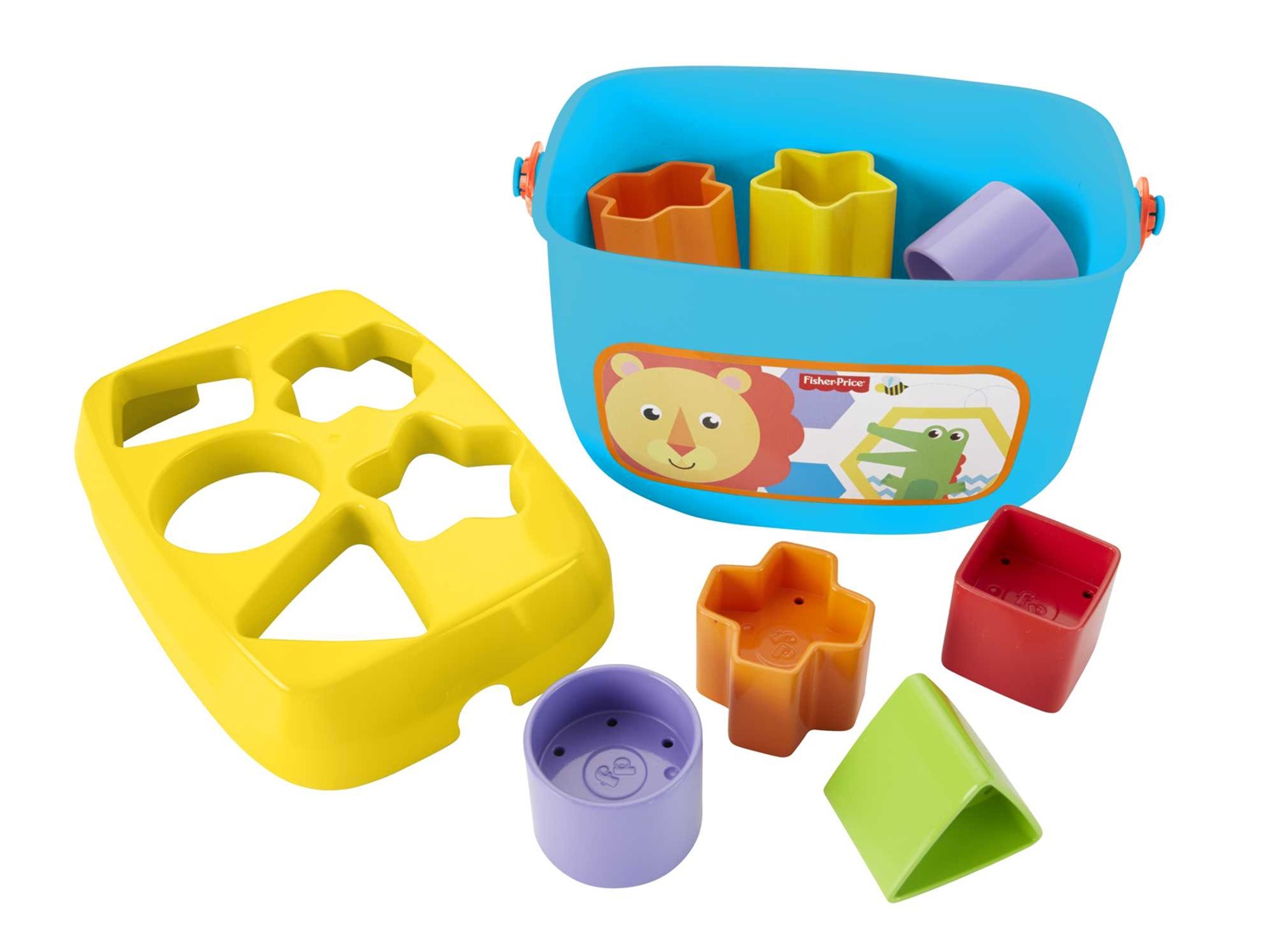 Fisher-Price Blocchi Assortiti FFC84 - 10 Blocchi Colorati con Forme Diverse, Giocattolo Impilabile per Bambini 6 Mesi