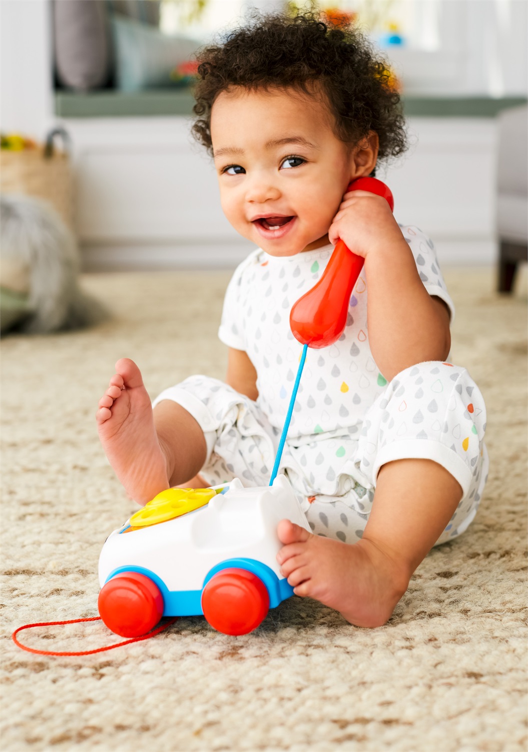 Fisher-Price FGW66 Telefono Chiacchierone Trascinabile per Bambini 1 Anni con Suoni e Occhi Mobili