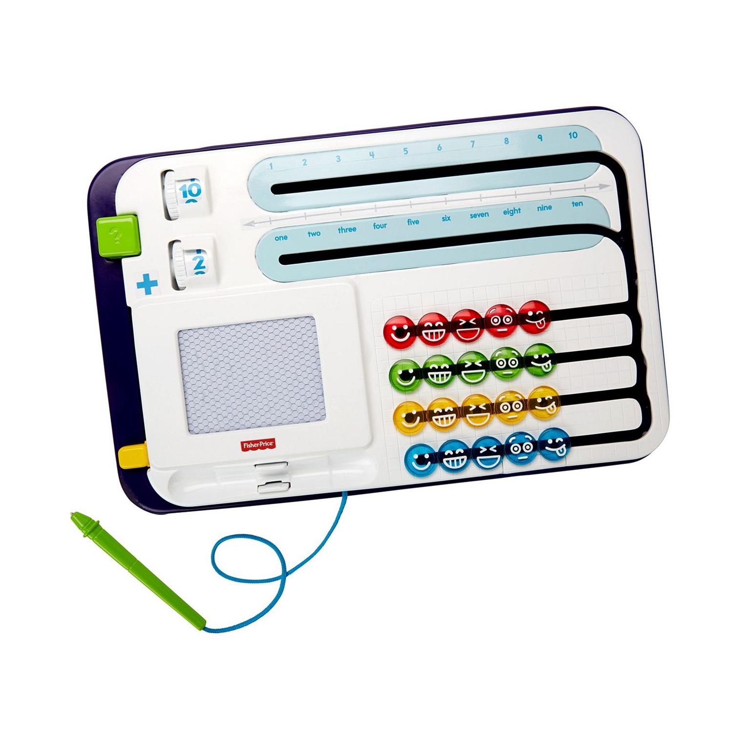 Fisher-Price Fantastimatico Conta e Somma - Giocattolo Educativo per Imparare a Contare con Gettoni Colorati e Lavagnetta Magnetica