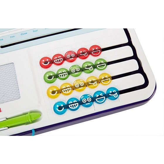 Fisher-Price Fantastimatico Conta e Somma - Giocattolo Educativo per Imparare a Contare con Gettoni Colorati e Lavagnetta Magnetica