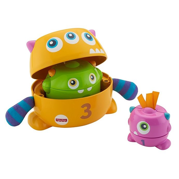 Fisher-Price Mostriciattoli Impilabili - Insegna i Numeri, Sviluppa Capacità di Risoluzione Problemi, Giocattolo per Bambini, FNV36