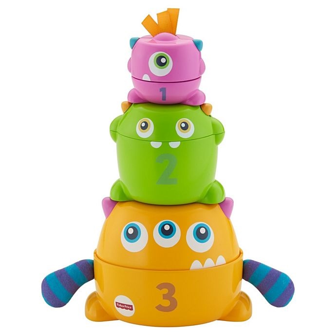 Fisher-Price Mostriciattoli Impilabili - Insegna i Numeri, Sviluppa Capacità di Risoluzione Problemi, Giocattolo per Bambini, FNV36
