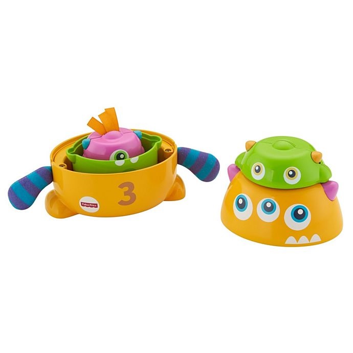 Fisher-Price Mostriciattoli Impilabili - Insegna i Numeri, Sviluppa Capacità di Risoluzione Problemi, Giocattolo per Bambini, FNV36