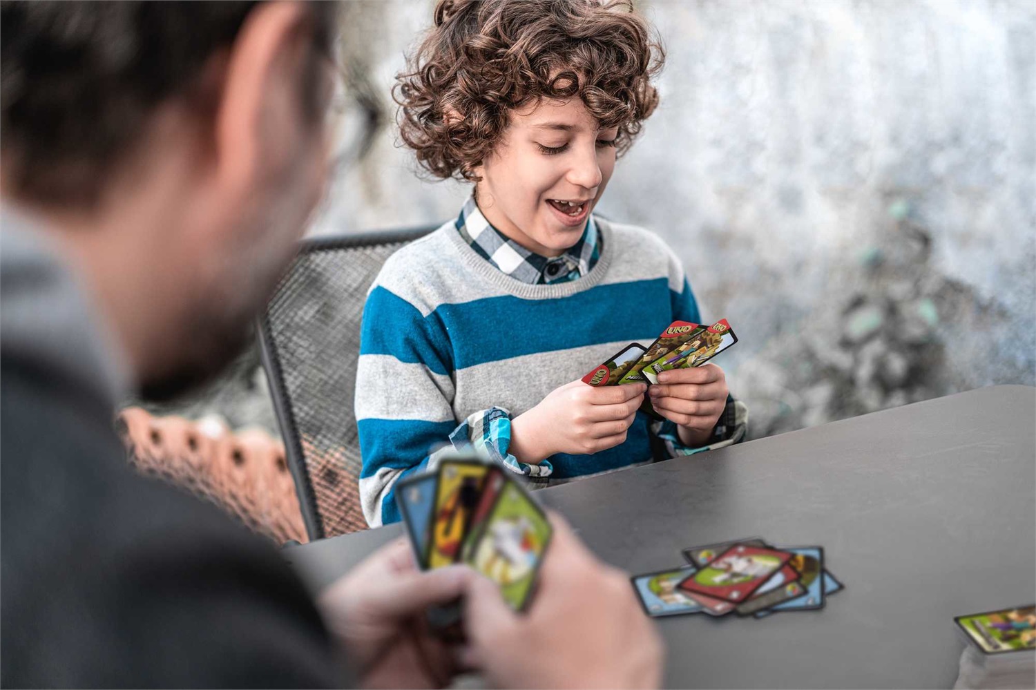 Mattel Games - UNO Versione Minecraft, Gioco di Carte per Famiglie e Bambini 7 Anni, FPD61