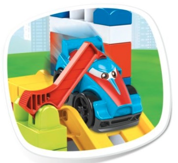 Mega Bloks Officina per Auto da Corsa - 60 Pezzi con Garage Apribile e Auto Componibile