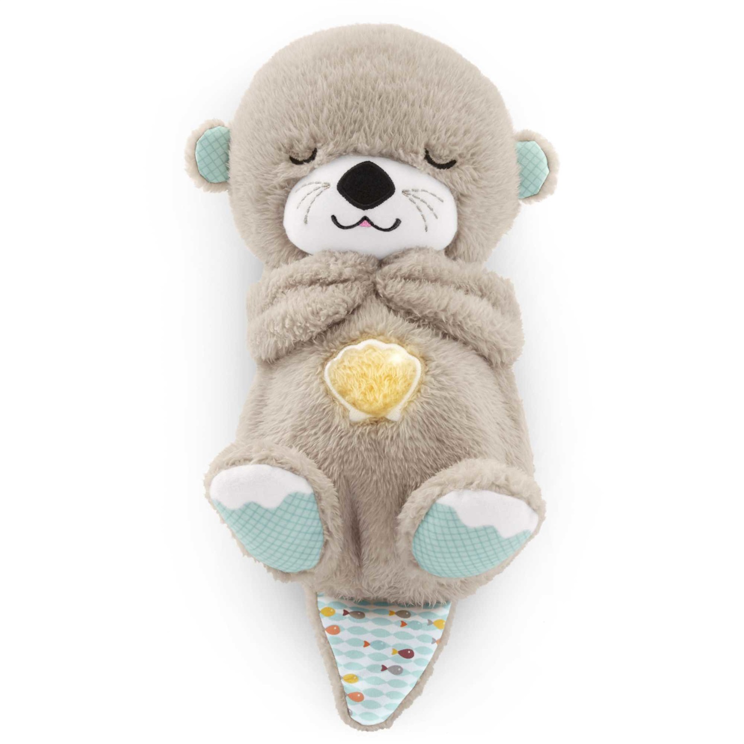 Fisher-Price Lontra Soffice Relax - Giocattolo Interattivo con Vibrazioni Calmanti, Musica e Movimento Respiratorio per Neonati da 0 Mesi, FXC66