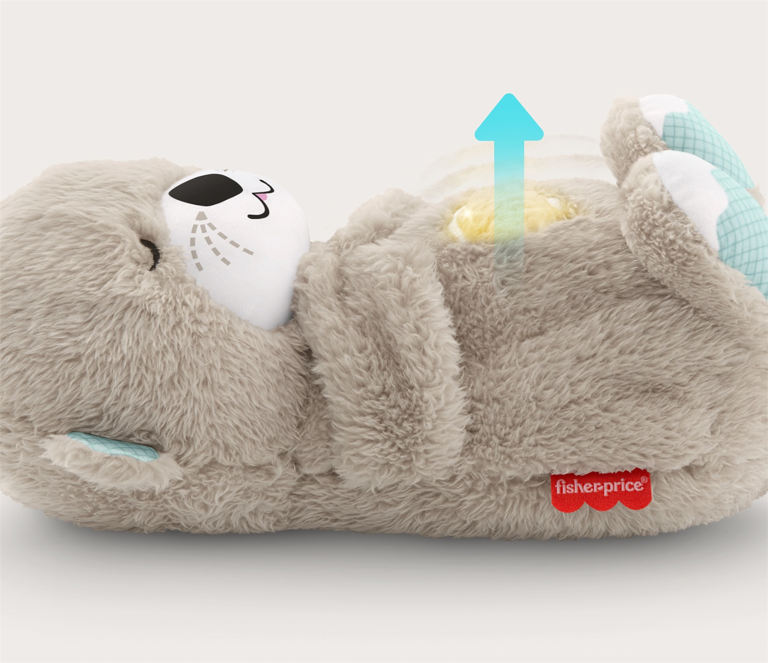 Fisher-Price Lontra Soffice Relax - Giocattolo Interattivo con Vibrazioni Calmanti, Musica e Movimento Respiratorio per Neonati da 0 Mesi, FXC66