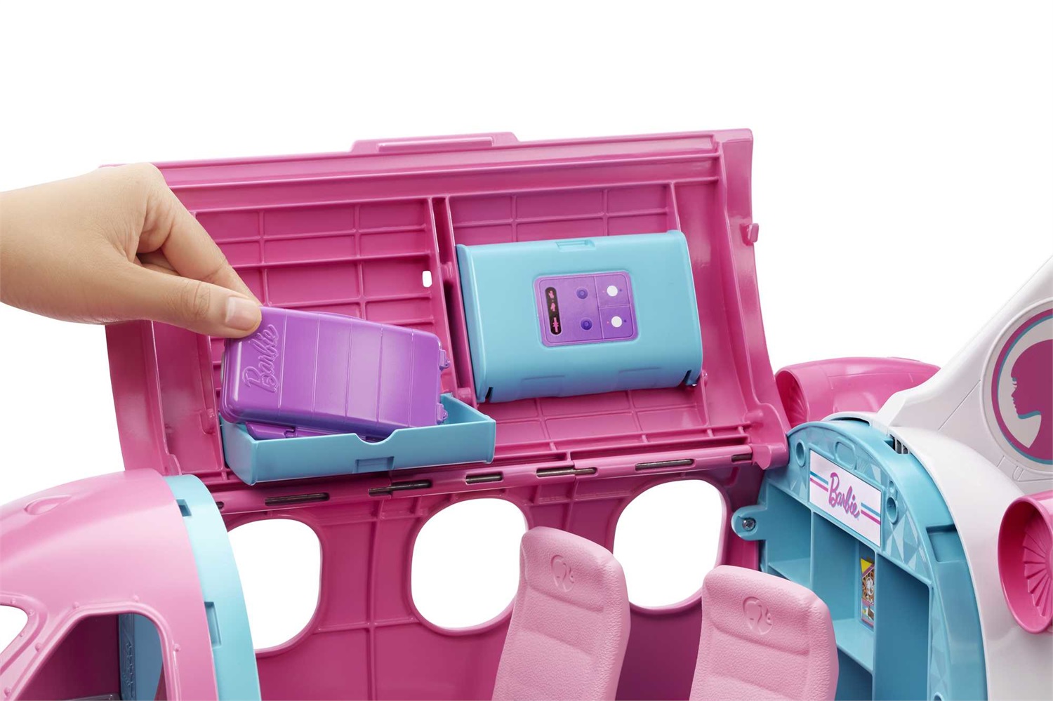 Mattel Aereo dei Sogni Barbie - Playset Veicolo e Accessori, 15 pezzi, Bambola Non Inclusa, Giocattolo per Bambini 3 Anni