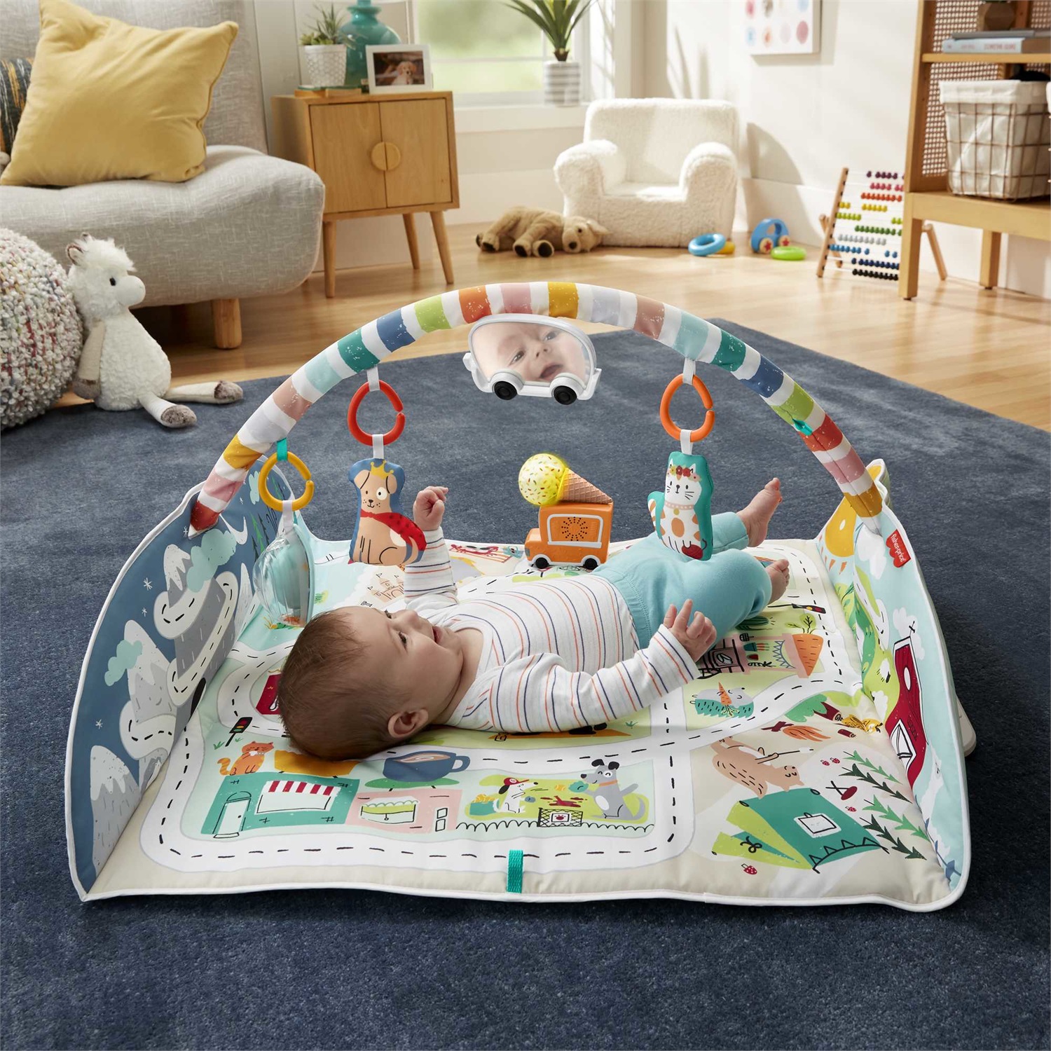 Fisher-Price Palestrina Gigante della Città 2 in 1 con Musica, Luci e 7 Giochini - Giocattolo per Neonati 0 Mesi, GJD41