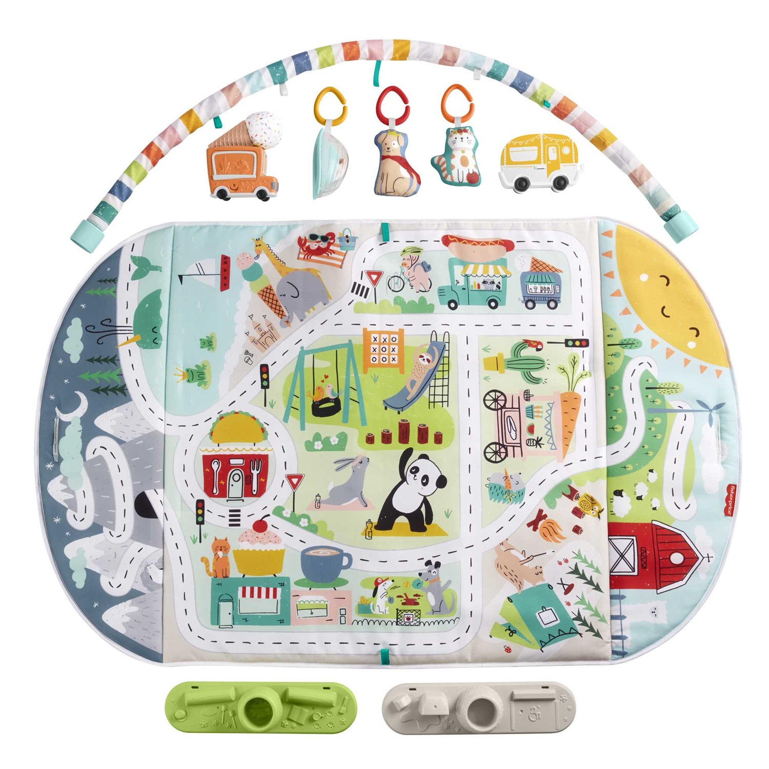 Fisher-Price Palestrina Gigante della Città 2 in 1 con Musica, Luci e 7 Giochini - Giocattolo per Neonati 0 Mesi, GJD41