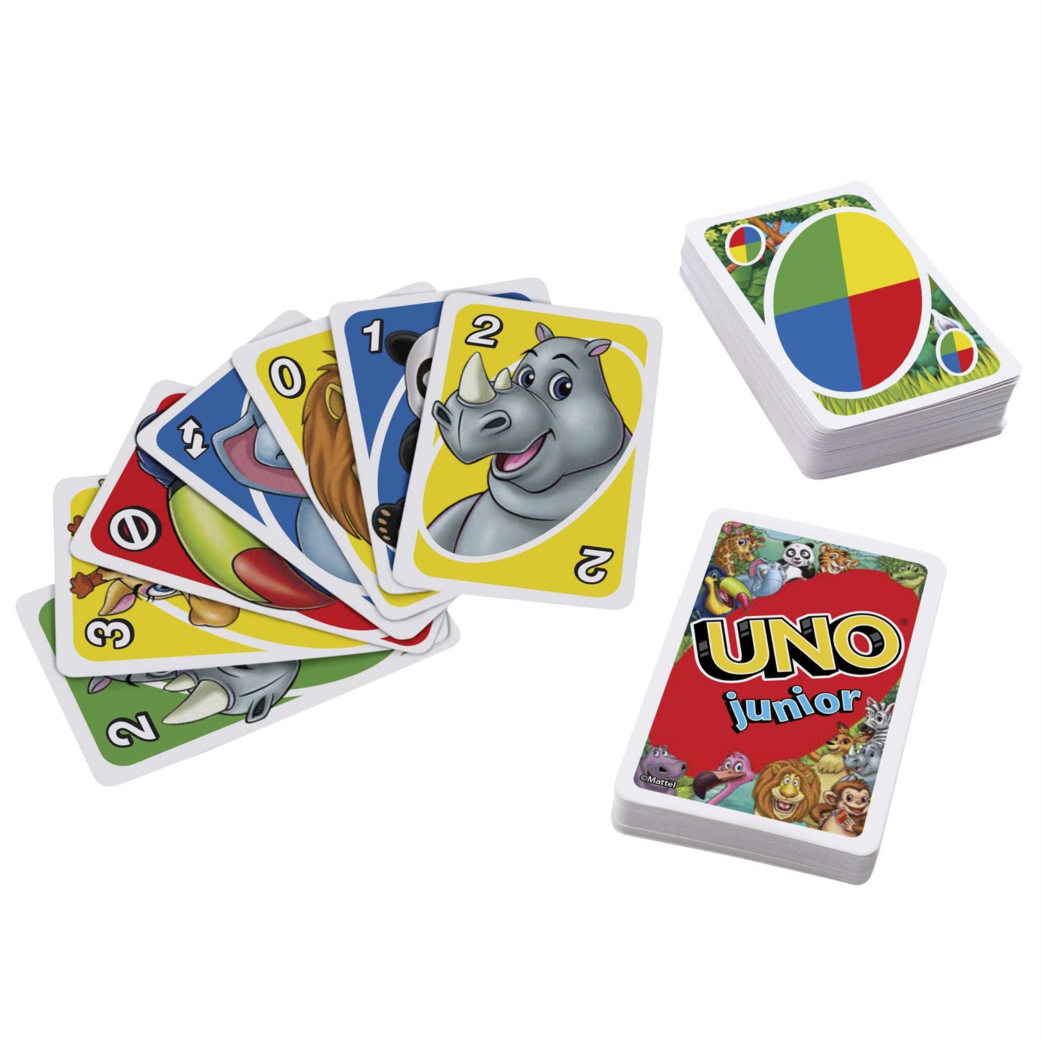 Mattel Games Uno Junior - Gioco di Carte per Bambini, 45 Carte, Adatto per 3 Anni, con Carte Speciali