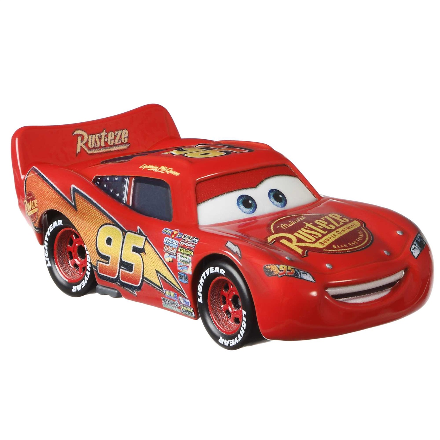 Mattel Disney Pixar Cars - Veicolo Giocattolo Saetta McQueen in Metallo 1:55 con Cartello Rusteze, Età 3
