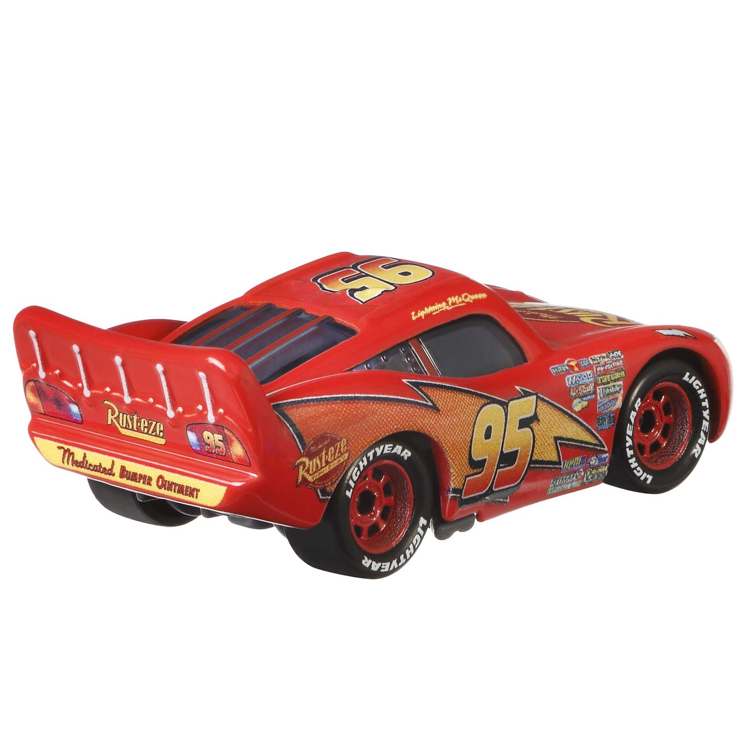 Mattel Disney Pixar Cars - Veicolo Giocattolo Saetta McQueen in Metallo 1:55 con Cartello Rusteze, Età 3