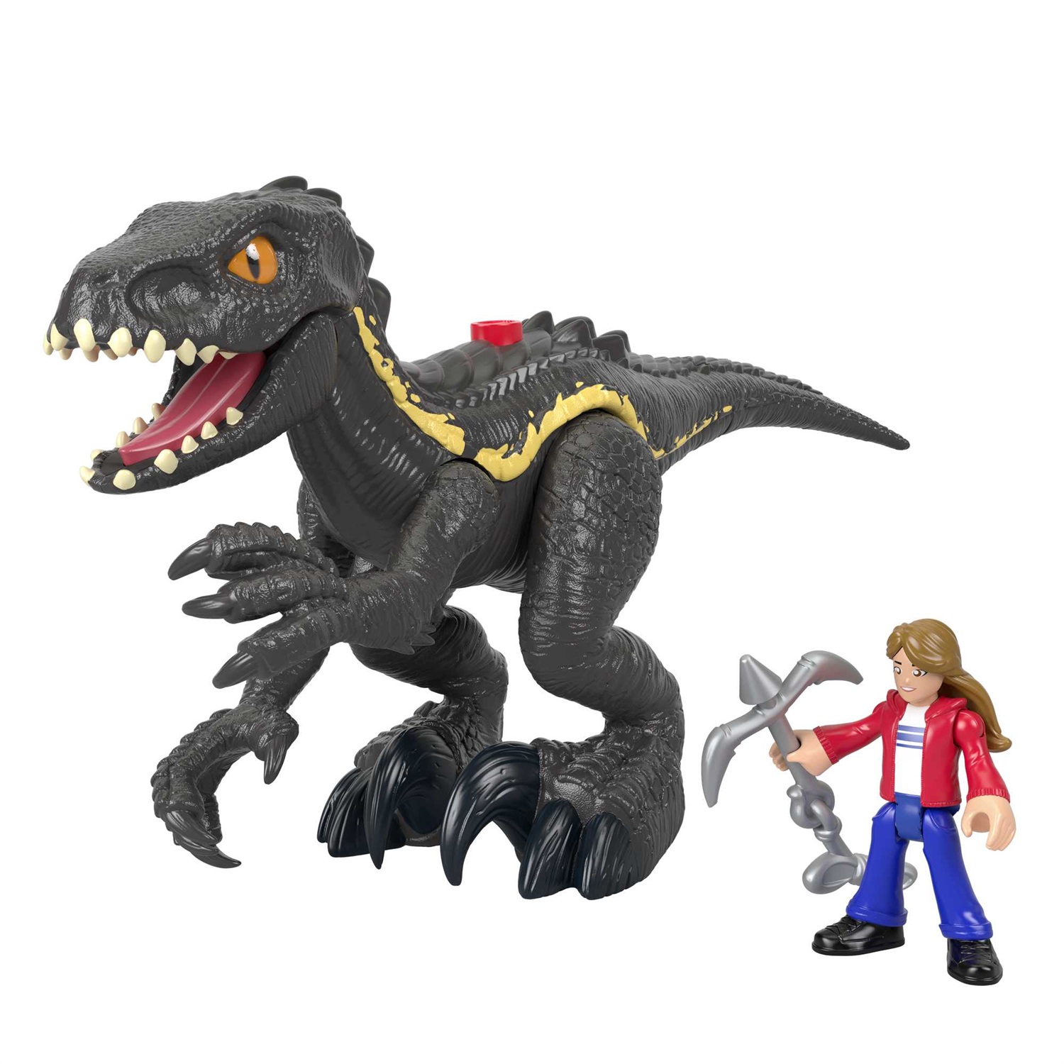 Fisher-Price Imaginext Jurassic World - Set Giocattolo con Dinosauro Indoraptor e Personaggio Maisie per Bambini 3 Anni
