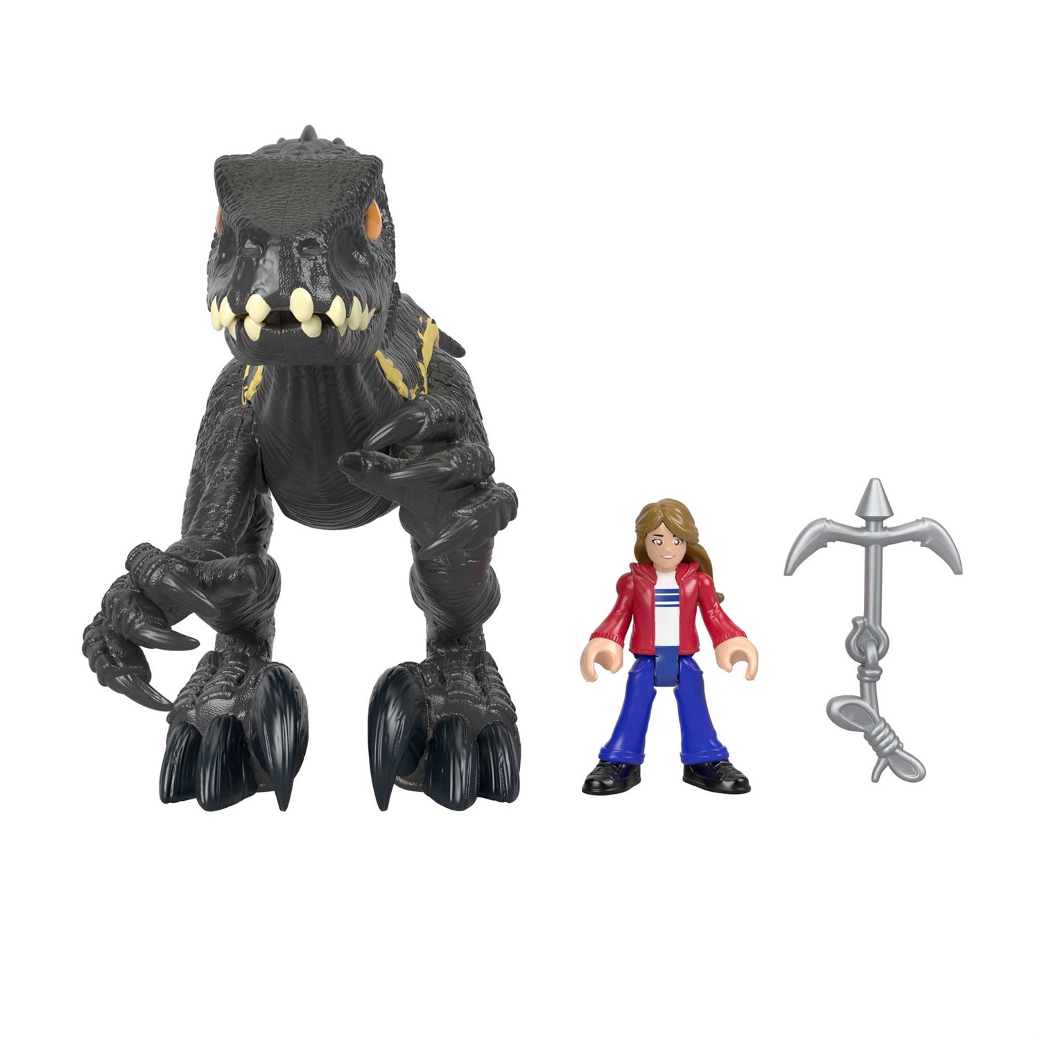 Fisher-Price Imaginext Jurassic World - Set Giocattolo con Dinosauro Indoraptor e Personaggio Maisie per Bambini 3 Anni