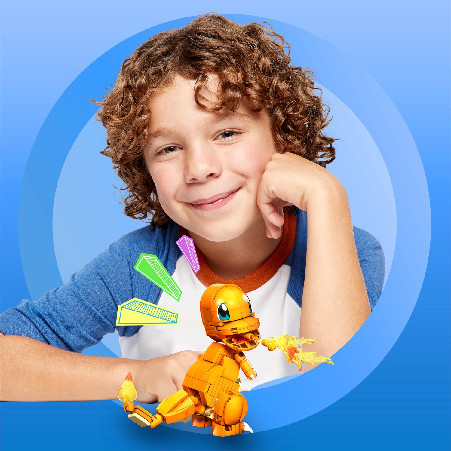 Mattel Mega Construx Pokémon Charmander - Figura di costruzione assemblabile di oltre 10 cm, sputa fuoco, per bambini da 1 anno in su