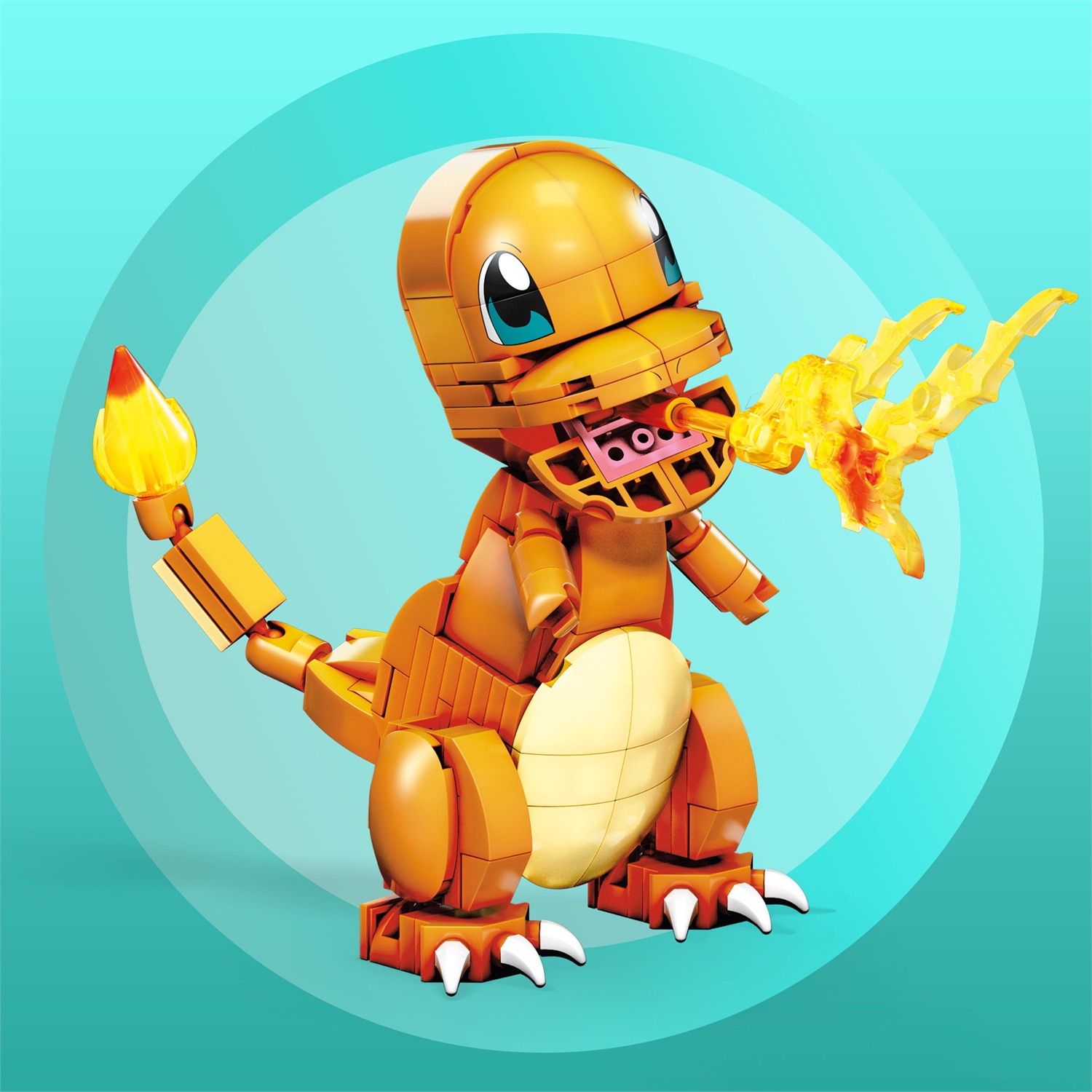 Mattel Mega Construx Pokémon Charmander - Figura di costruzione assemblabile di oltre 10 cm, sputa fuoco, per bambini da 1 anno in su