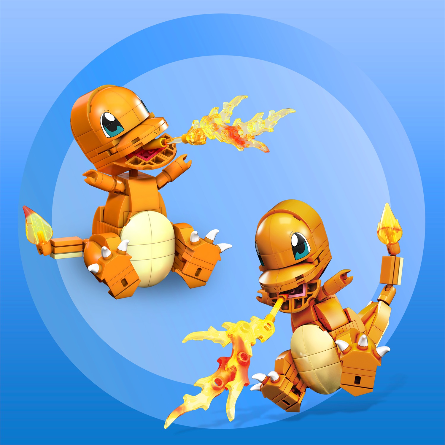 Mattel Mega Construx Pokémon Charmander - Figura di costruzione assemblabile di oltre 10 cm, sputa fuoco, per bambini da 1 anno in su