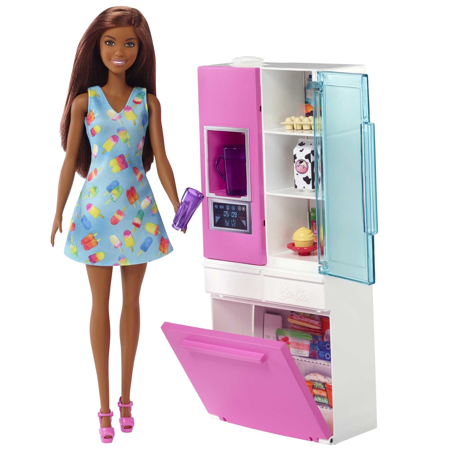 Mattel GLH56 Barbie Casa delle Bambole con 3 Bambole, Piscina e Accessori