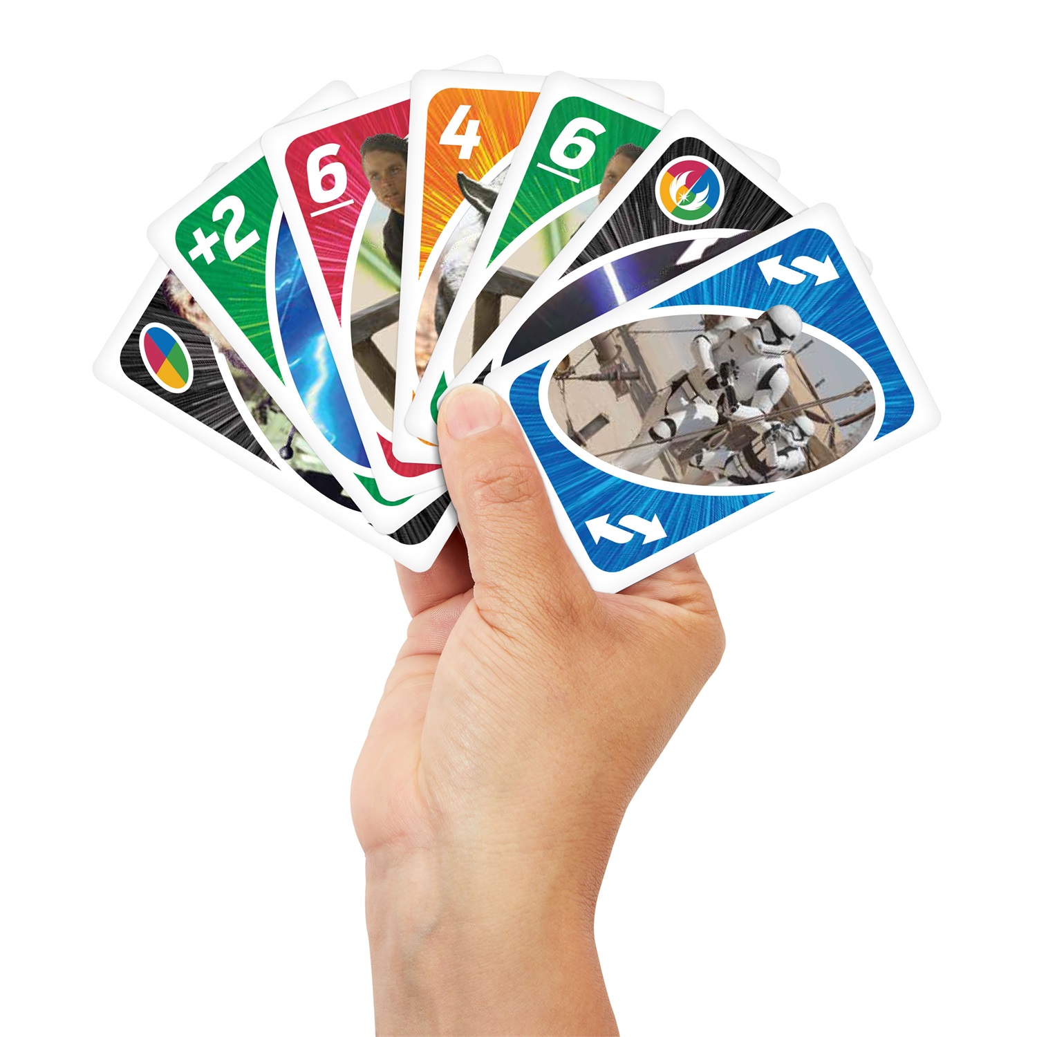 Mattel Games UNO Star Wars - Gioco di carte con personaggi della saga e jolly 'Force Connection'
