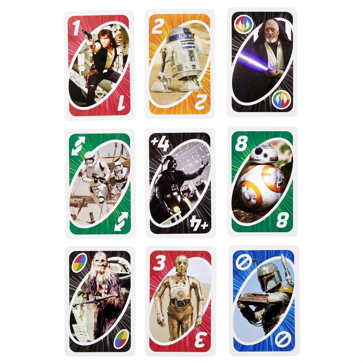 Mattel Games UNO Star Wars - Gioco di carte con personaggi della saga e jolly 'Force Connection'