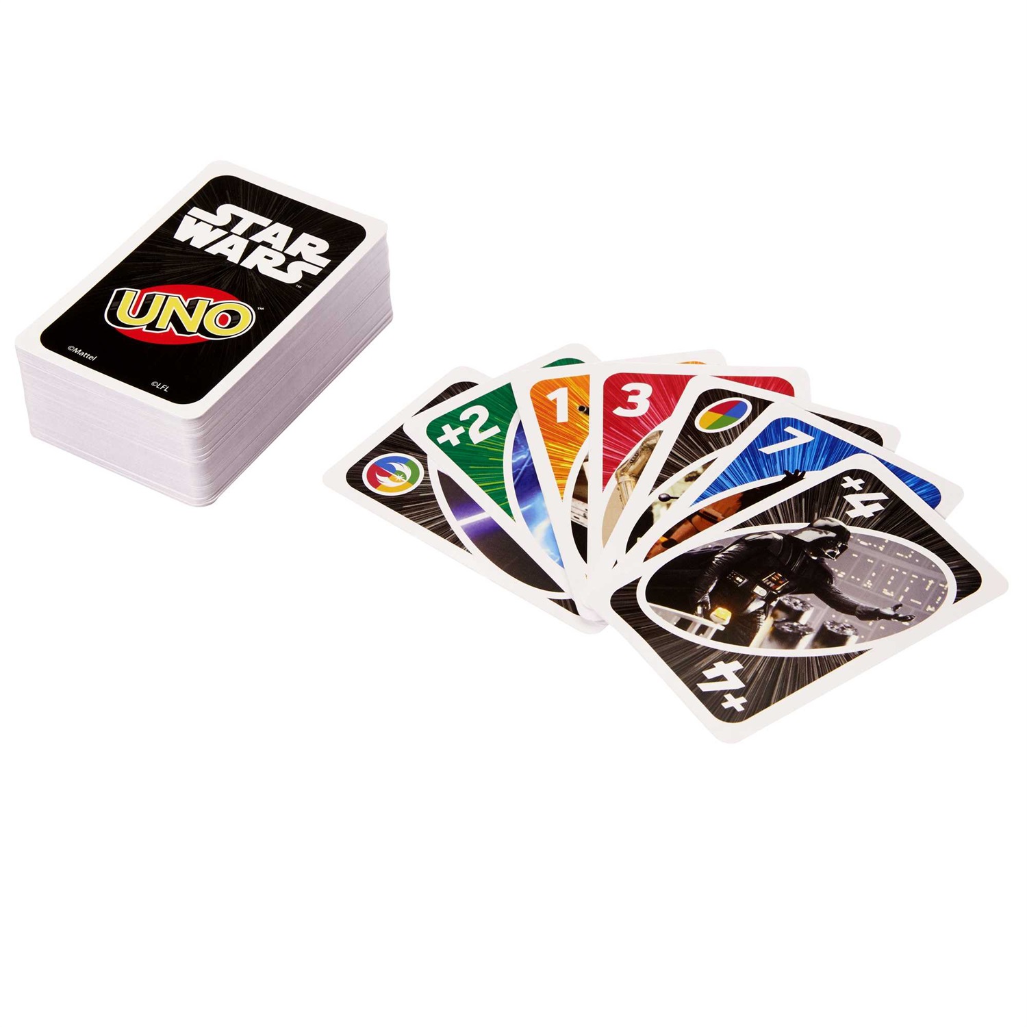 Mattel Games UNO Star Wars - Gioco di carte con personaggi della saga e jolly 'Force Connection'