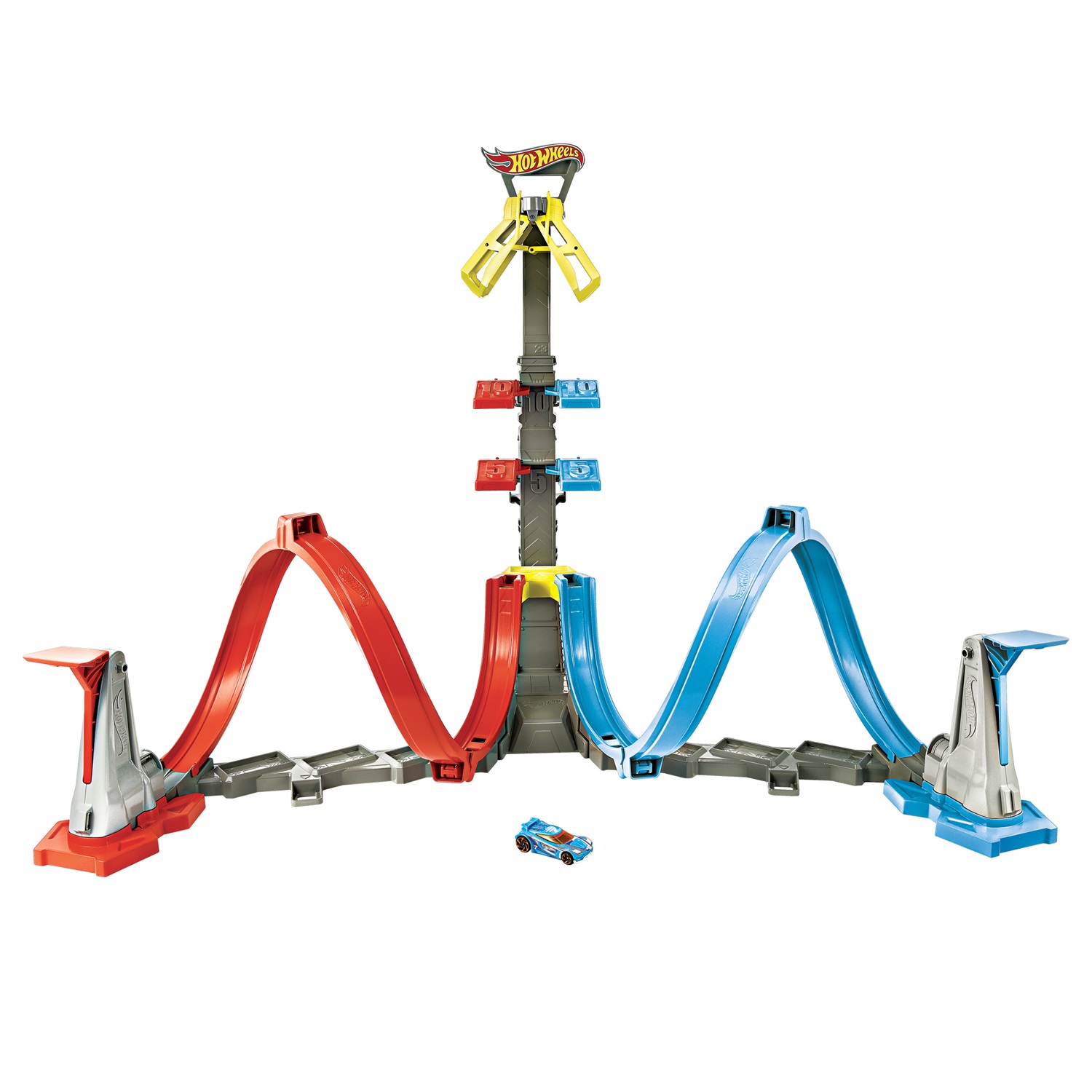 Mattel Hot Wheels GRW39 - Set di pista Loop & Launch con gara verticale e gabbia del vincitore