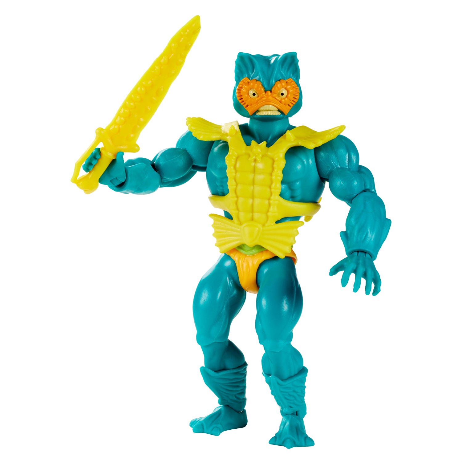Mattel Masters of the Universe - Origins Mer-Man, Personaggio Articolato da 14 cm con Accessori per Bambini 6 Anni