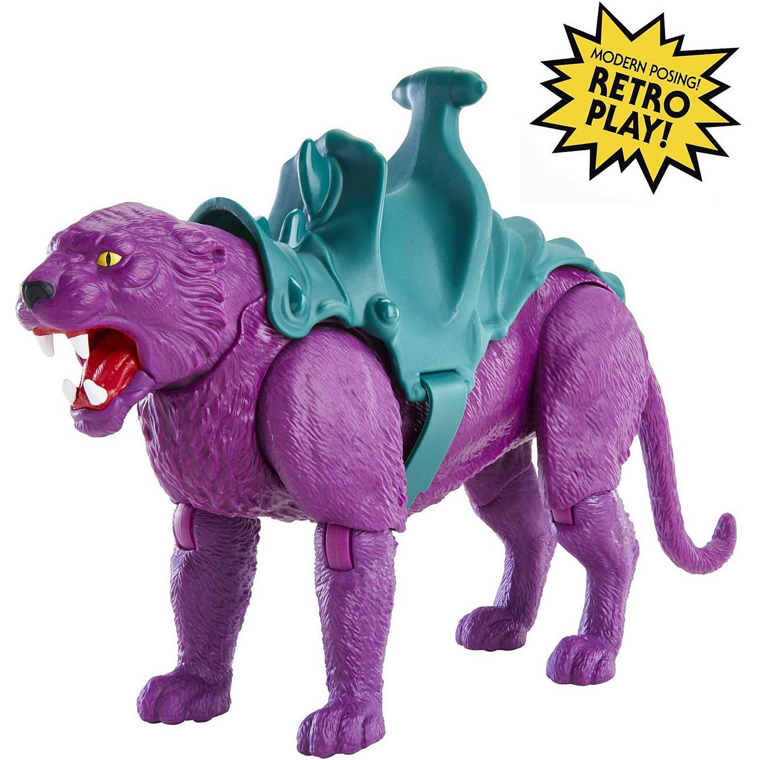 Mattel Masters of the Universe Origins Panthor Action Figure Snodato con Corazza e Accessori - Giocattolo per Bambini 6 Anni, GVN49