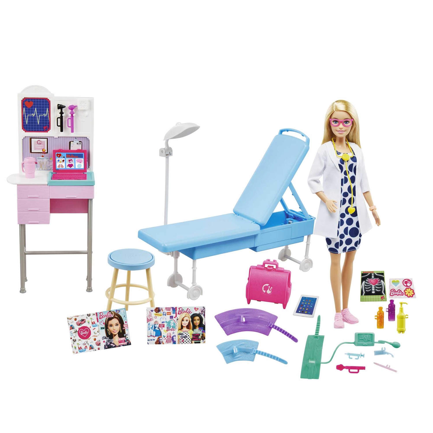 Barbie Mattel GWV01 - Bambola Medica con Accessori e Gioco di Ruolo per Bambini dai 3 Anni