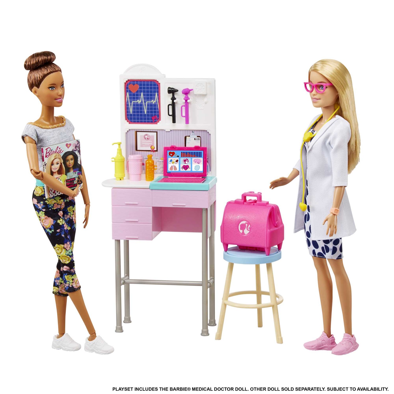 Barbie Mattel GWV01 - Bambola Medica con Accessori e Gioco di Ruolo per Bambini dai 3 Anni