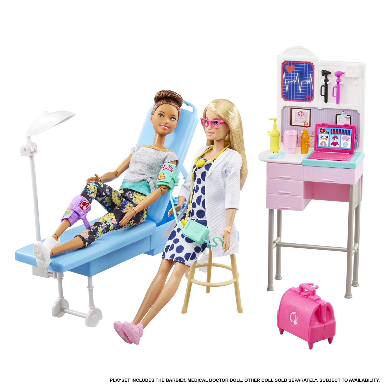Barbie Mattel GWV01 - Bambola Medica con Accessori e Gioco di Ruolo per Bambini dai 3 Anni