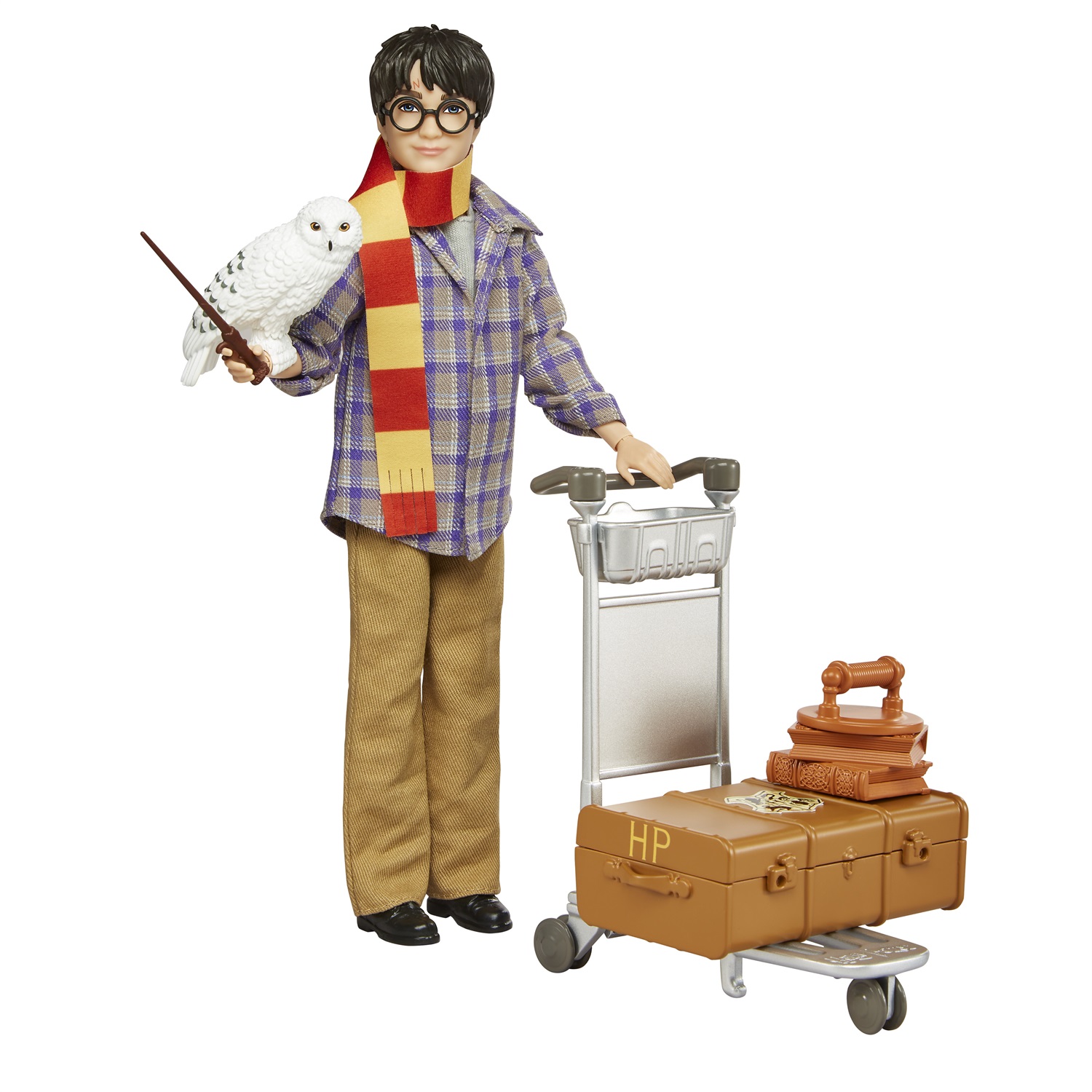 Mattel Harry Potter GXW31 - Personaggio Snodabile con Edvige, Valigie e Accessori, Giocattolo per Bambini 6 Anni
