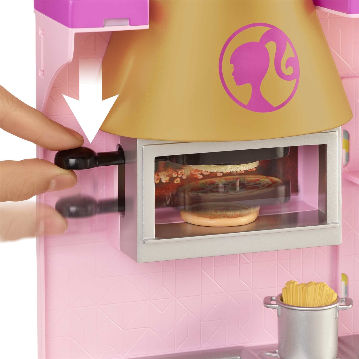 Barbie Playset Il Ristorante - Oltre 30 Accessori da Cucina, 6 Aree da Gioco, Bambola non Inclusa, Giocattolo per Bambini 3 Anni