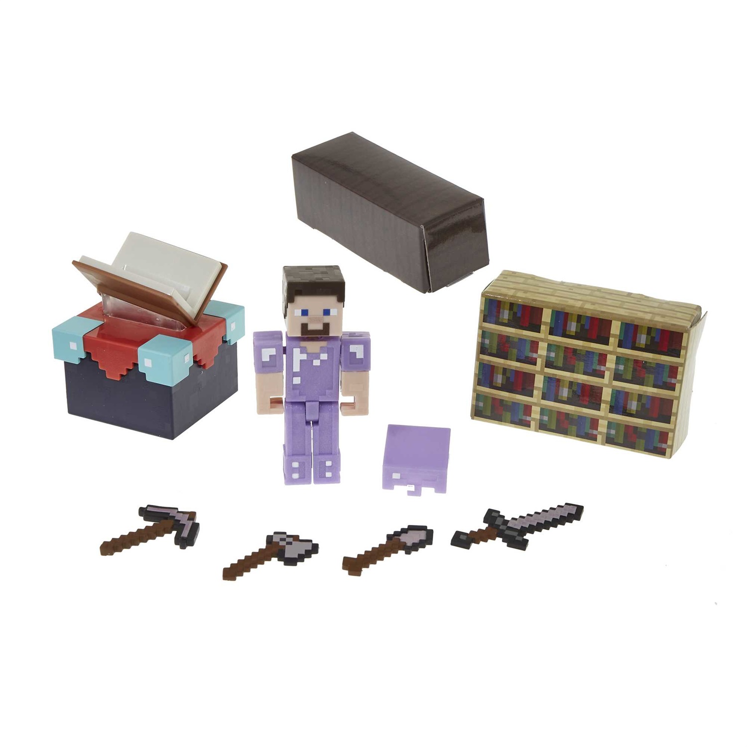 Mattel Playset Stanza per Incantesimi Minecraft con Steve e Funzione Cambia Colore - Giocattolo per Bambini 6 Anni GYB62