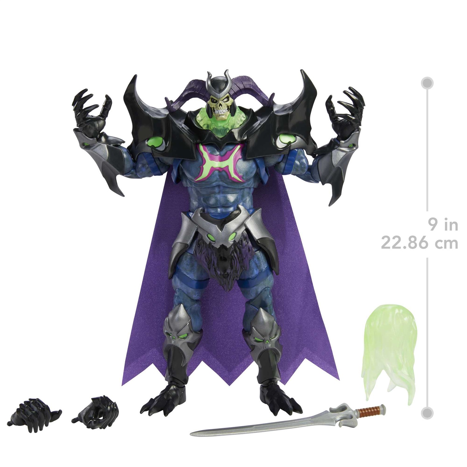 Mattel Masters of the Universe Skeletor Action Figure 9-Inch, 30 Punti di Articolazione, Giocattolo e Collezione per Bambini e Adulti