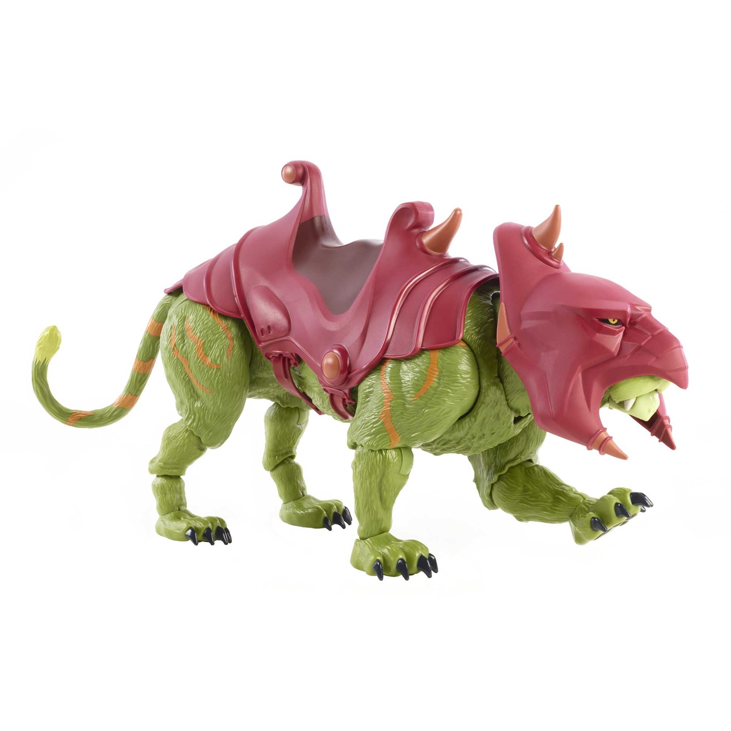 Mattel Masters of the Universe Masterverse Deluxe Revelation Battle Cat Snodato 36 cm con Corazza e Casco Rimovibili - Giocattolo per Bambini 6 Anni