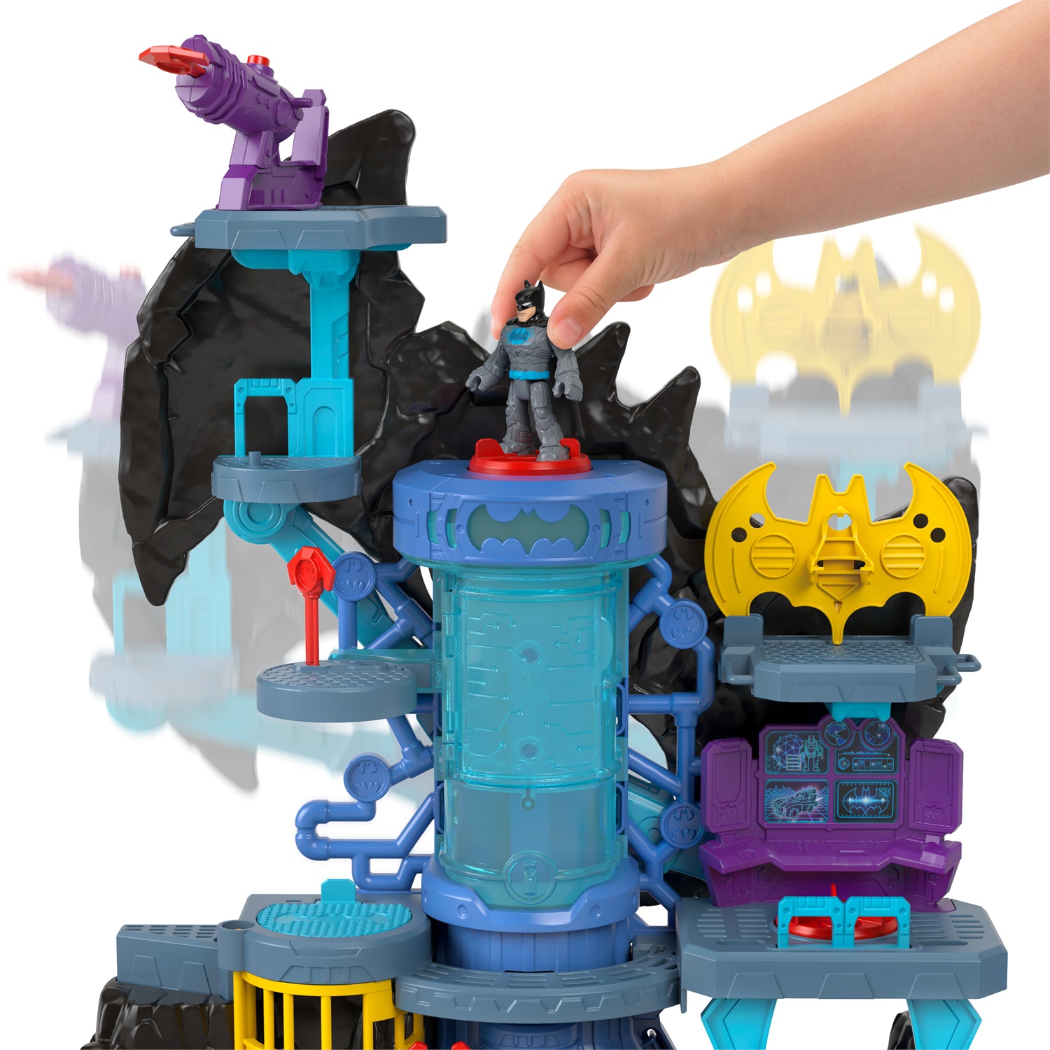 Fisher-Price Imaginext GYV24 - Playset Interattivo DC Super Friends Batcaverna con Luci e Suoni, per Bambini 3-8 Anni