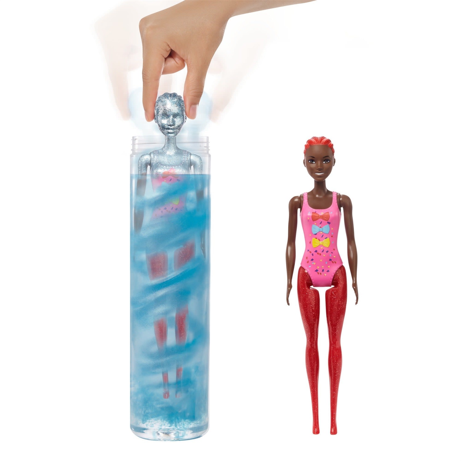 Mattel Barbie Color Reveal Bambola con 25 Sorprese e Accessori per Acconciature