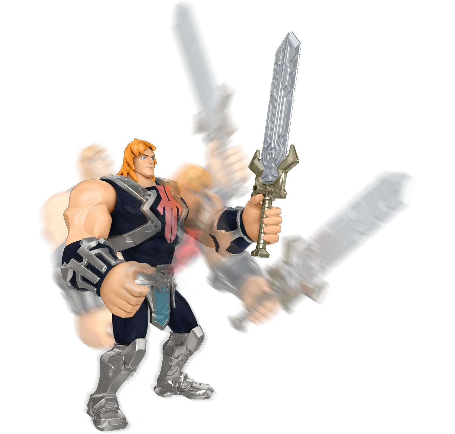 MATTEL Masters of the Universe He-Man Action Figure Snodata 14 cm con Accessorio e Funzione di Attacco a Molla