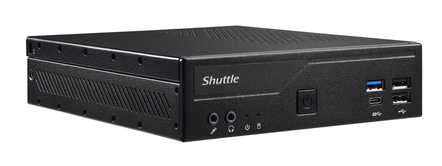 Shuttle DH610 Mini PC Barebone Nero LGA 1700, 1,3 l, Supporto fino a 64 GB DDR4-SDRAM