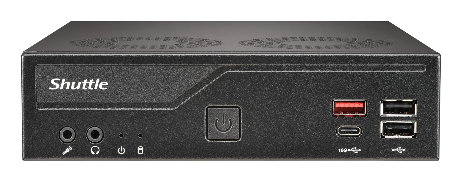 Shuttle Slim PC DH810 Mini PC Barebone 1.35L Nero LGA 1851 (Socket V1) - Supporto DDR5, 96 GB RAM Max