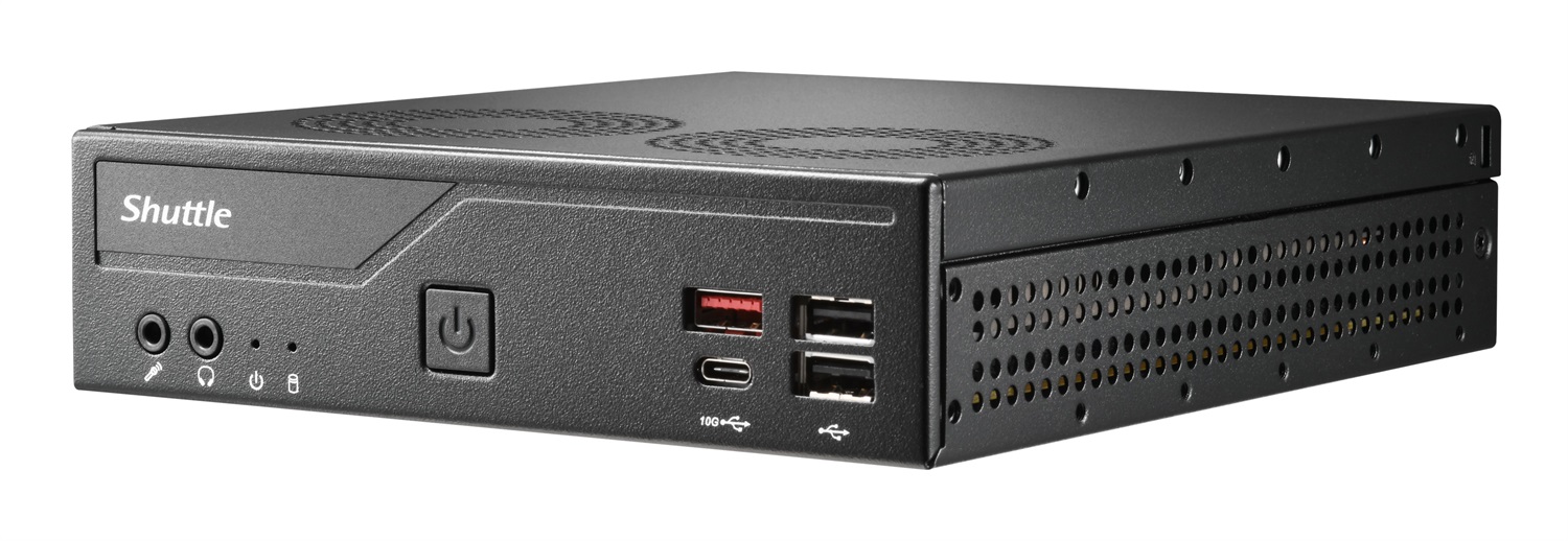 Shuttle Slim PC DH810 Mini PC Barebone 1.35L Nero LGA 1851 (Socket V1) - Supporto DDR5, 96 GB RAM Max