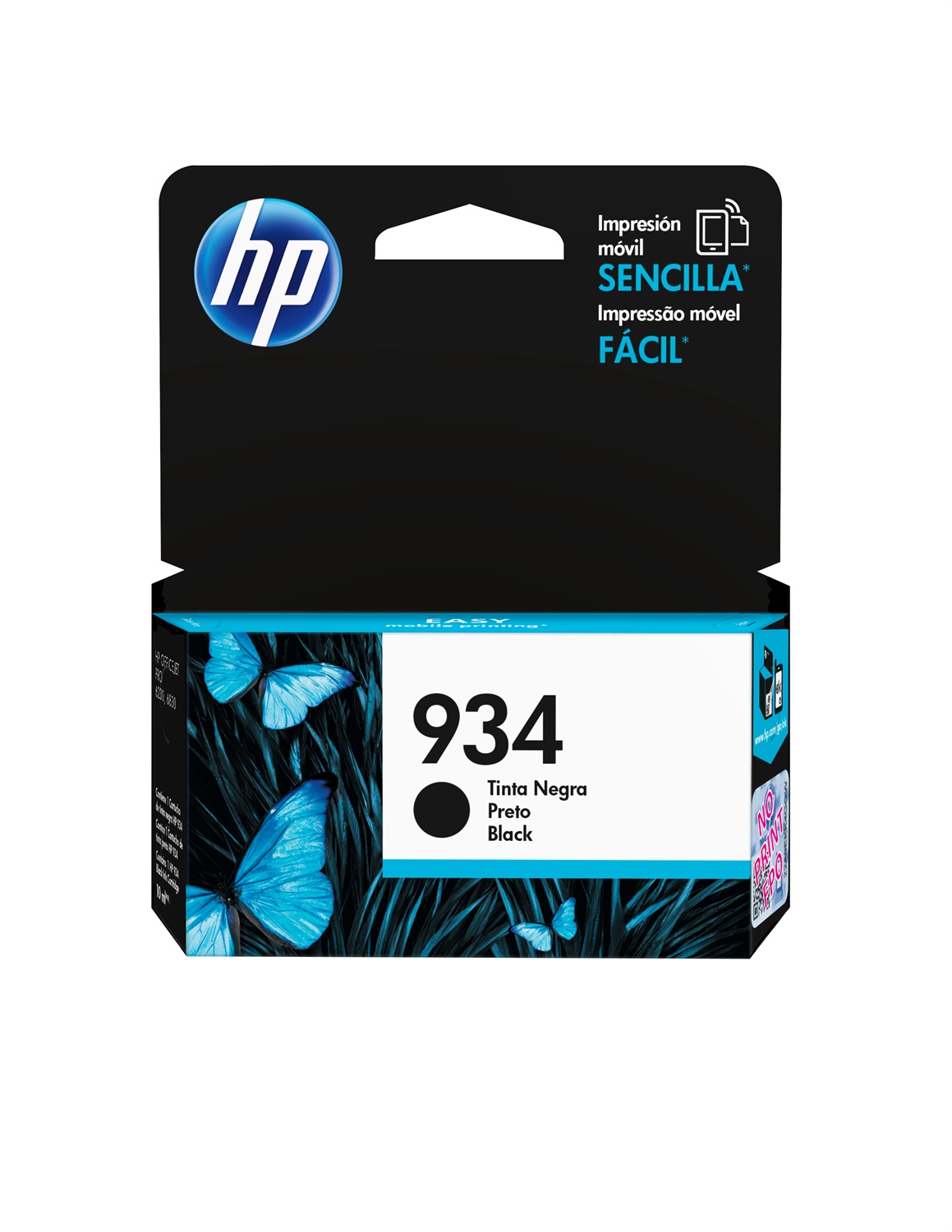 HP Cartuccia originale inchiostro nero 934 C2P19AE - Fino a 400 pagine, compatibile con OfficeJet 6820, PRO 6230 e 6830