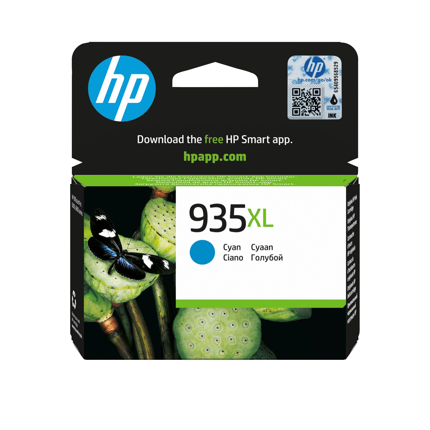 HP Cartuccia originale inchiostro ciano alta capacità 935XL C2P24AE - 9,5 ml, 825 pagine, compatibile con OfficeJet Pro 6230 e 6830